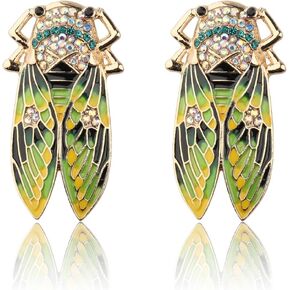 WSNANG Cicada Dangle Earrings - Gift for Insect Lovers, Entomologists, Biologists - Nature-Inspired Jewelry
