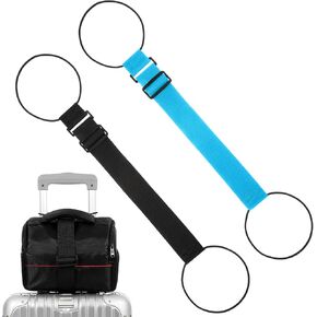 4 Pack Suitcase Straps for Luggage,Luggage Straps, Adjustable Elastic Luggages Strap to Connect Two Suitcases, Durable and Lightweight Travels Accessories, Black