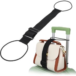2 Pack Bag Bungee Luggage Straps Suitcase Adjustable Belt Attaching Extra Bags Bungees Holds Suitcase Together Travel Belt Connector for Travel Airport Handbag Backpack Luggage Straps