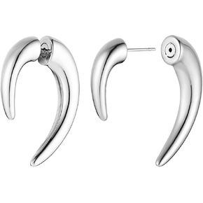 HZMAN Dragon Claw Stud Earrings for Men Women Stainless Steel Gothic Punk Piercing Sharp Claw Spike Earring Jewelry Gift