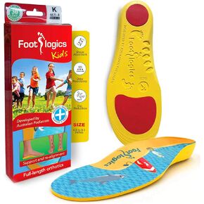 Fun Kids Orthotic Shoe Insoles with Arch Support for Children’s Heel Pain (Sever’s Disease), Growing Pains, Flat Feet - Children’s, Pair (Kids 1-3, Yellow)