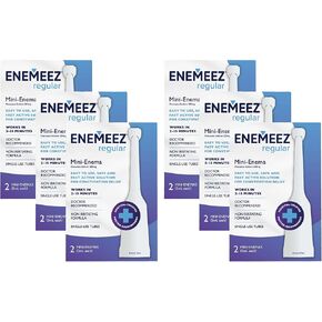 Enemeez Constipation Relief for Adults 0.84 Fl Oz, Docusate Sodium Mini Enema for Effective Constipation Relief, Docusate Formula, 12 Count