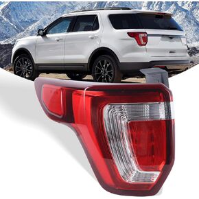 مجموعة ضوء الذيل متوافق مع 2016 2017 2018 2019 Ford Explorer LAMP LAMP الخارجي الخارجي الخلف بديل السائق الأيسر FB5Z13405A FO2800251