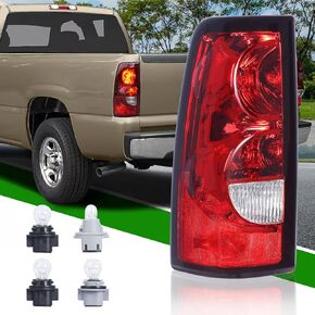 GSPSCN Passenger Side Tail Light Compatible With 2003 2004 2005 2006 Chevy Silverado 1500 1500HD 2500 2500HD 3500，2007 Silverado Classic，Right Rear Taillight Brake Signal Assembly w/Bulb and Harness.