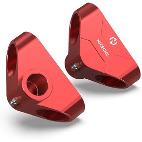 NICECNC Red Aluminum Bed Hinge Set Compatible with Can Am Commander 1000R 2021-2023, Compatible with Can Am Defender HD5, HD7, HD8, HD9, HD10, See Fitment