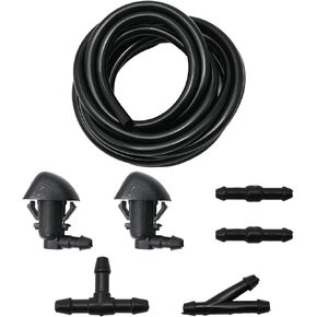 76810SZAA01ZA Front Windshield Washer Nozzle Assembly Replacement for Honda Pilot 2009-2015 Hood Wiper Fluid Nozzle w/Connectors Fluid Hose 76810-SZA-A01ZA