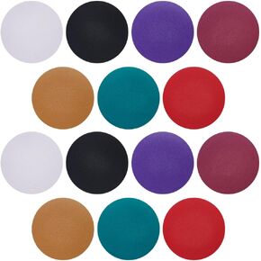 WEBEEDY 14 PCS Round Hat Base 7 Colors Hat Fascinator Base 12cm Flat Round Headdress Base EVA Cloth Millinery Hats Base Women Vintage Hat Making Accessories for Party Wedding Church,4.7 Inch