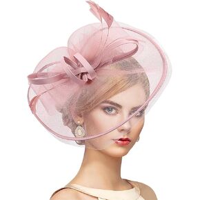 Bow Tea Party Fascinator - 2025 Derby Attire Kentucky Hat with Hairpin for Woman Prom Event Halloween Renaissance in Kuwait