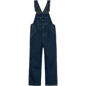 John Deere Denim Square Neck Bib Sileds Toddler لأحجام الأطفال الصغيرة (2T - 7-8)