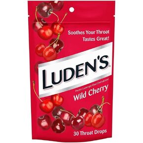 Luden's Throat Drops Wild Cherry 30 Drops (3 PACK)