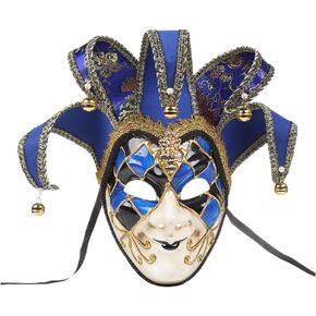 Toyvian Italy Ornament Maskaraid Mask Women Full Face Venetian Women Masquerade Cosplay Costume Prop Carnival Venice Italy Halloween Mask Black Costume