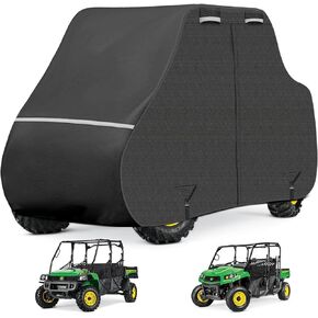 Waterproof UTV Cover Replace for John Deere Full Size Crossover XUV825M/855M and XUV560E/590M S4 4-Seater Gator, 500D Oxford Cloth UTV Cover with Windproof Buckles for Rain Snow Dust Protection
