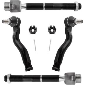EV800293 ES00327 ES800326 Front Inner & Outer Tie Rod Ends for Toyota Sequoia 2008-2019 Tundra 2007-2019, Pack of 4