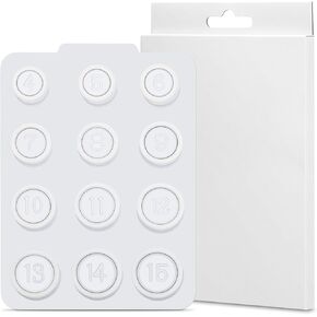 Smart Ring Sizing Kit, Compatible with Oura Ring4, Measure Finger Size Before Buying Ring, Size 4/5/6/7/8/9/10/11/12/13/14/15 (White)