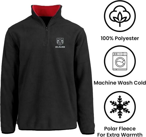JH DESIGN GROUP Men’s Dodge Ram Truck Quarter Zip Fleece Sweatshirt 3 Colors in Saudi Arabia