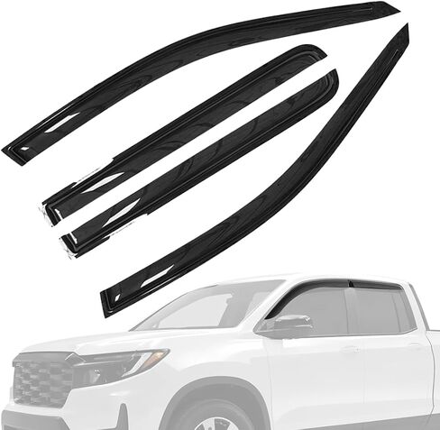 Window Visors Rain Guards Fit 2022, 2023, 2024, 2025 Honda Civic Sedan Side Window Deflectors Vent Shades Sun Visors Mugen Style Tape-On 4PCS in Saudi Arabia