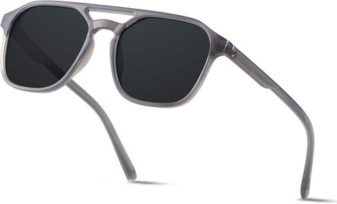 ANDWOOD Trendy Aviator Polarized Sunglasses Men Women Square Stylish Frame Sun Glasses in Kuwait