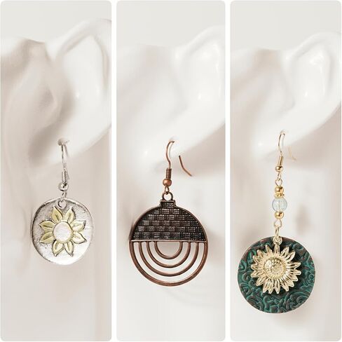 12Pairs Boho Earrings for Women Hanging Trendy Big Vintage Bohemia Bohemian Country Colorful Style Dangle Dangly Dangling Hippie Lightweight Large Fashion Style Hypoallergenic Earring Bulk Ladies Costume Jewelry Set in Saudi Arabia