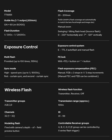 Godox TT685II-S TTL مزامنة عالية السرعة 1/8000s 2.4G GN60 فلاش كاميرا Speedlite Speedlight مع جهاز إرسال الزناد اللاسلكي Godox XPro-S متوافق مع كاميرات Sony وموزع الروائح، الفلتر، Snoot، ضوء USB in Kuwait