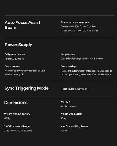 Godox TT685II-S TTL مزامنة عالية السرعة 1/8000s 2.4G GN60 فلاش كاميرا Speedlite Speedlight مع جهاز إرسال الزناد اللاسلكي Godox XPro-S متوافق مع كاميرات Sony وموزع الروائح، الفلتر، Snoot، ضوء USB in Kuwait