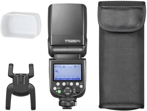Godox TT685II-S TTL مزامنة عالية السرعة 1/8000s 2.4G GN60 فلاش كاميرا Speedlite Speedlight مع جهاز إرسال الزناد اللاسلكي Godox XPro-S متوافق مع كاميرات Sony وموزع الروائح، الفلتر، Snoot، ضوء USB in Kuwait