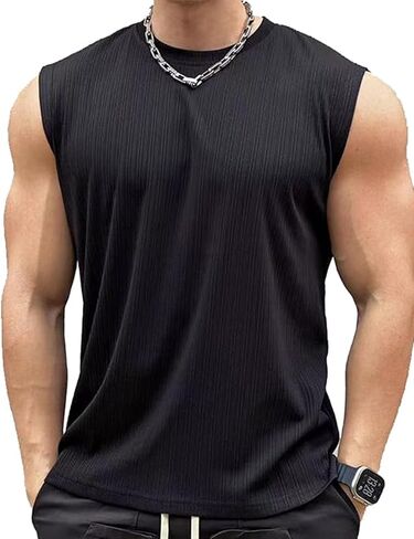 maytopia Mens Athletic Tank Tops Workout Sleeveless Muscle Shirts Quick Dry Gym Bodybuilding Tee Shirts in Saudi Arabia