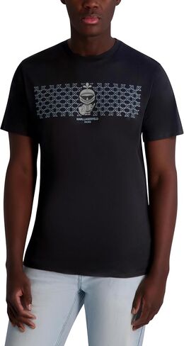 Karl Lagerfeld Paris Men's Short Sleeve Crewneck Graphic Design T-Shirt in Saudi Arabia