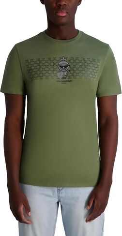 Karl Lagerfeld Paris Men's Short Sleeve Crewneck Graphic Design T-Shirt in Saudi Arabia