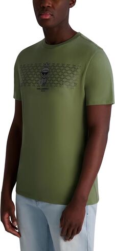 Karl Lagerfeld Paris Men's Short Sleeve Crewneck Graphic Design T-Shirt in Saudi Arabia