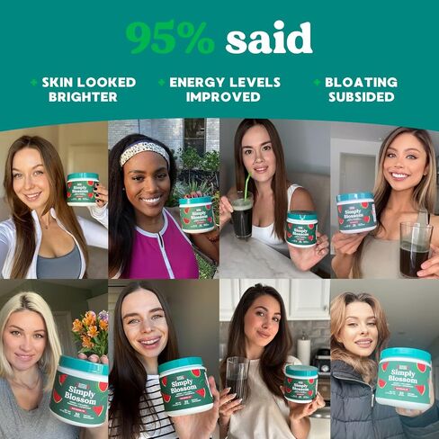 Blossom Nutrition Daily Greens & Superfood Powder + Collagen + Probiotics for Women's Digestive Health & Bloating Relief. Help Your Health Bloom - 30 Day Supply - Watermelon in Saudi Arabia