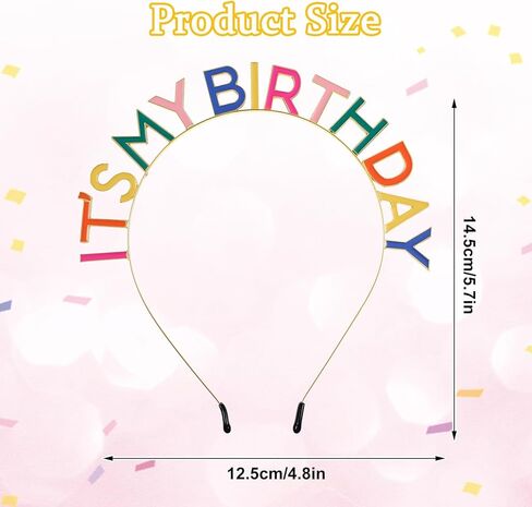 Its My Birthday Headband,Rainbow Happy Birthday Headband,Colorful Metal Its My Birthday Crown for Women Girls Kids in Saudi Arabia
