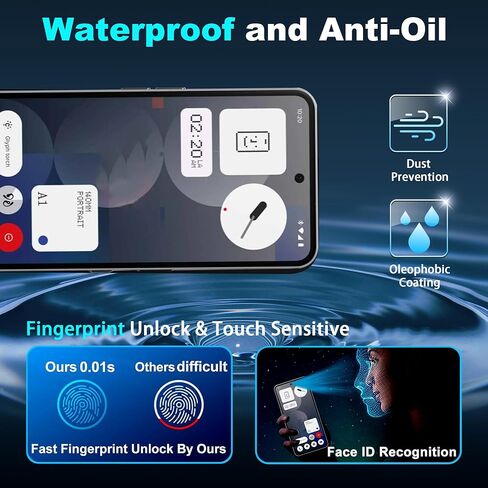 for iPhone 16 6.1 inch Screen Protector,[2+2 Pack] Back Screen Protector+Camera Lens Protector,9H,Tempered Glass,Bubble-Free,Anti-Scratch in Saudi Arabia