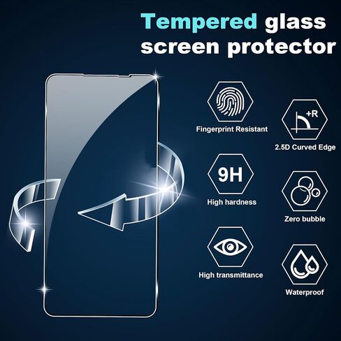 for iPhone 16 6.1 inch Screen Protector,[2+2 Pack] Back Screen Protector+Camera Lens Protector,9H,Tempered Glass,Bubble-Free,Anti-Scratch in Saudi Arabia