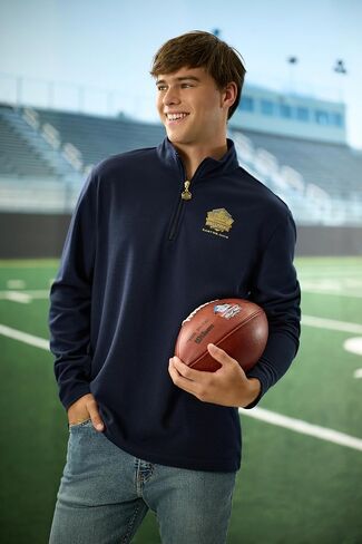 Haggar Pro Football Hall of Fame Mock Neck Quarter Zip pullover in Kuwait