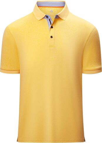 ZITY Mens Polo Shirts Short Sleeve Moisture Wicking Performance Golf Shirt Casual Collared Button Polo T-Shirt in Kuwait