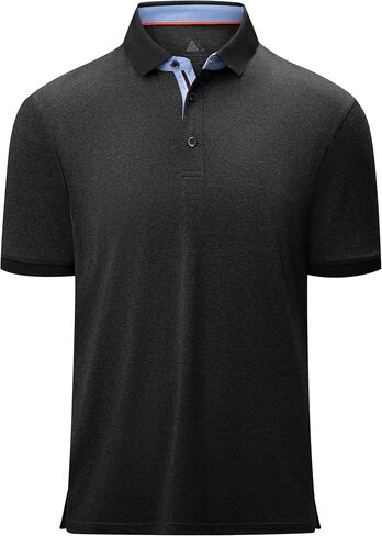 ZITY Mens Polo Shirts Short Sleeve Moisture Wicking Performance Golf Shirt Casual Collared Button Polo T-Shirt in Kuwait