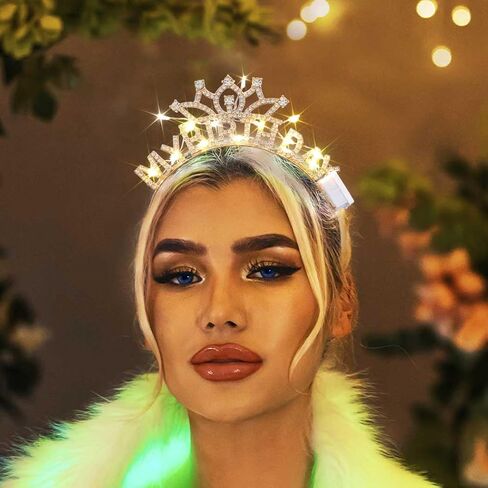 DRESBE Light Up Birthday Headband LED Rhinestone My Birthday Headbands Party Favors Hair Accessories for Women in Saudi Arabia