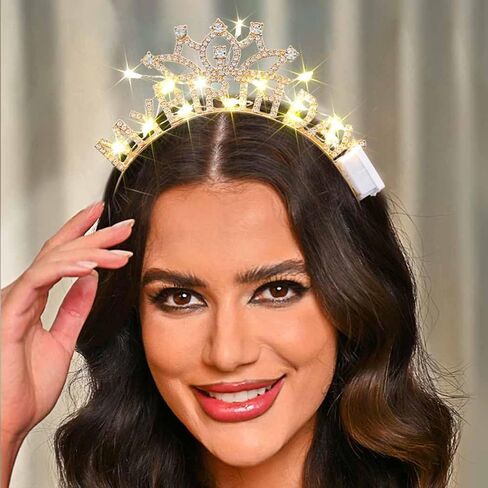 DRESBE Light Up Birthday Headband LED Rhinestone My Birthday Headbands Party Favors Hair Accessories for Women in Saudi Arabia