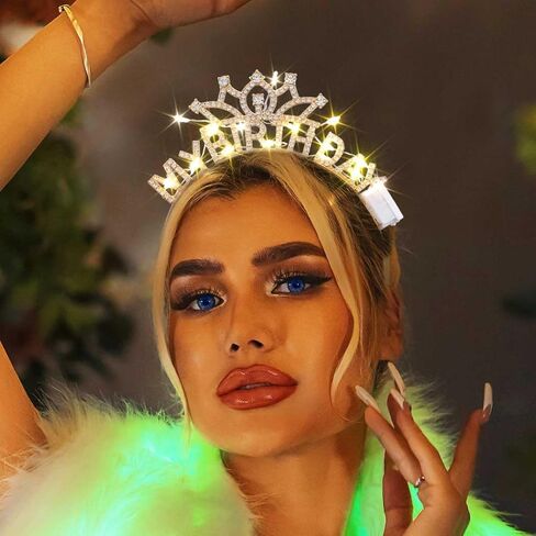 DRESBE Light Up Birthday Headband LED Rhinestone My Birthday Headbands Party Favors Hair Accessories for Women in Saudi Arabia