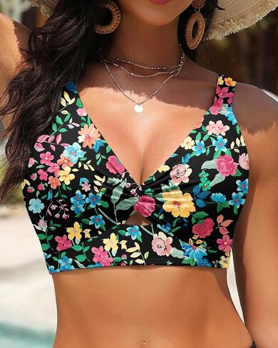 Women Underwire Bikini Top Only - Push Up Swimsuit Top Large Bust Bathing Suit Tops 2025 Supportive Swim Tops in Saudi Arabia