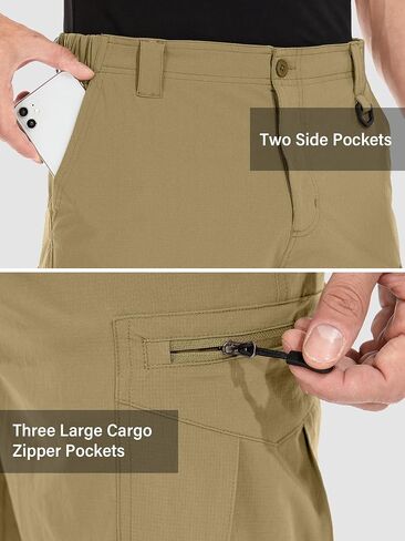 Mens Cargo Shorts, Lightweight Hiking Shorts for Men, Multi-Pocket Quick Dry Fishing ShortsFor Golf,Camping, Travel in Kuwait