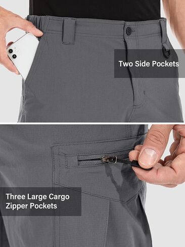 Mens Cargo Shorts, Lightweight Hiking Shorts for Men, Multi-Pocket Quick Dry Fishing ShortsFor Golf,Camping, Travel in Kuwait