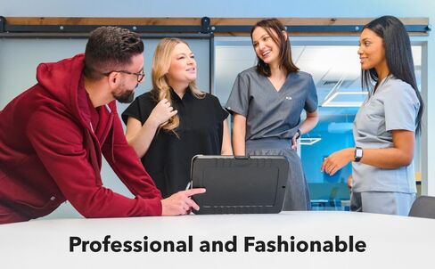 Peelz Lindsey 2 -Pocket Mandarin Twlar Fashion Tops for Women - Soft Fabric Scrubs ، Women’s Scrub Top ، Comfort Fit in Kuwait