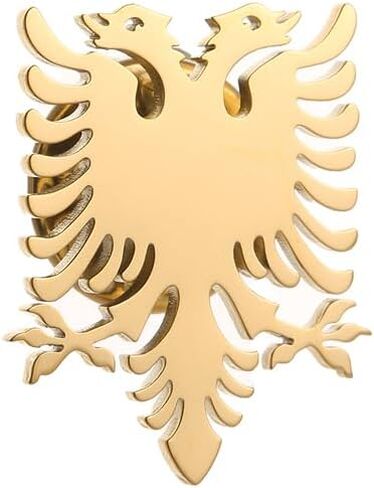 Stainless Steel Albania Eagle Double Headed Eagle Brooch and Pin Ethnic Gifts for Women Men in Saudi Arabia