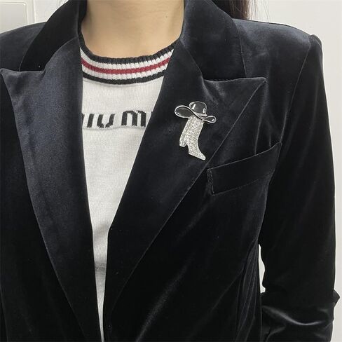 Cut Boot Rhinestones Cowgirl Cowboy Hat Xmas Brooch Lapel Pins for Women Girls Fashion Colorful Enamel Western Boots Crystal Christmas Brooches Dress Suit Clothes Accessories Jewelry Gift in Saudi Arabia