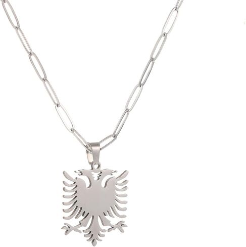 Stainless Steel Albania Eagle Double Headed Eagle Brooch and Pin Ethnic Gifts for Women Men in Saudi Arabia