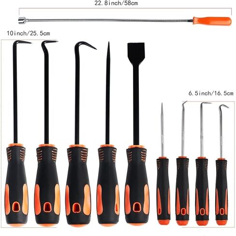 9Pcs Precision Hook and Pick Set with Scraper. Car Auto Oil Seal/O-Ring Seal Gasket Mini Precision Hooks Puller Remover,Excellent Home and Car Repair Remover Tools in Kuwait