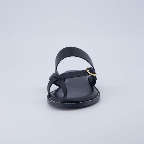 CUSHIONAIRE Laws Women’s Flat Sandal – Faux Leather Slip-On with Toe Loop, Adjustable Buckle & Cushioned Footbed in Saudi Arabia