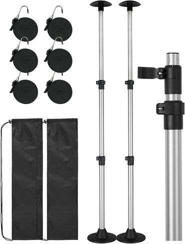 OCEANBROAD Boat Cover Support Pole Adjustable Telescoping Aluminum Pole with Straps, for V Hull Boat Jon Boat Pontoon Boat, 1 Pack in Saudi Arabia