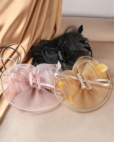 Bow Tea Party Fascinator - 2025 Derby Attire Kentucky Hat with Hairpin for Woman Prom Event Halloween Renaissance in Kuwait